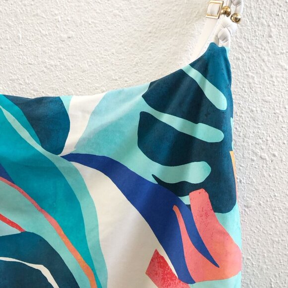 LA BLANCA Tropical Print One-Piece Swimsuit Size 16 - Picture 5 of 9